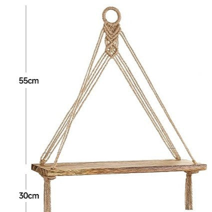 Macramé Pflanzenaufhänger Regal