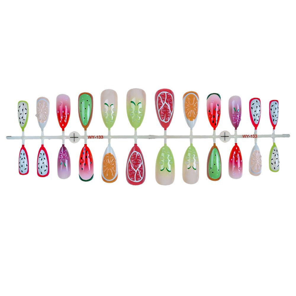 Frucht-Themen Press-On Nail Set Brehn