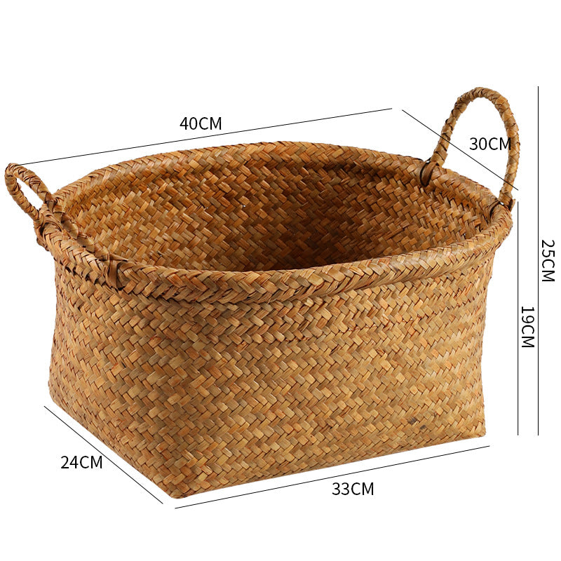Unisex Naturfaser Aufbewahrungskorb mit breitem Rand Brehn
