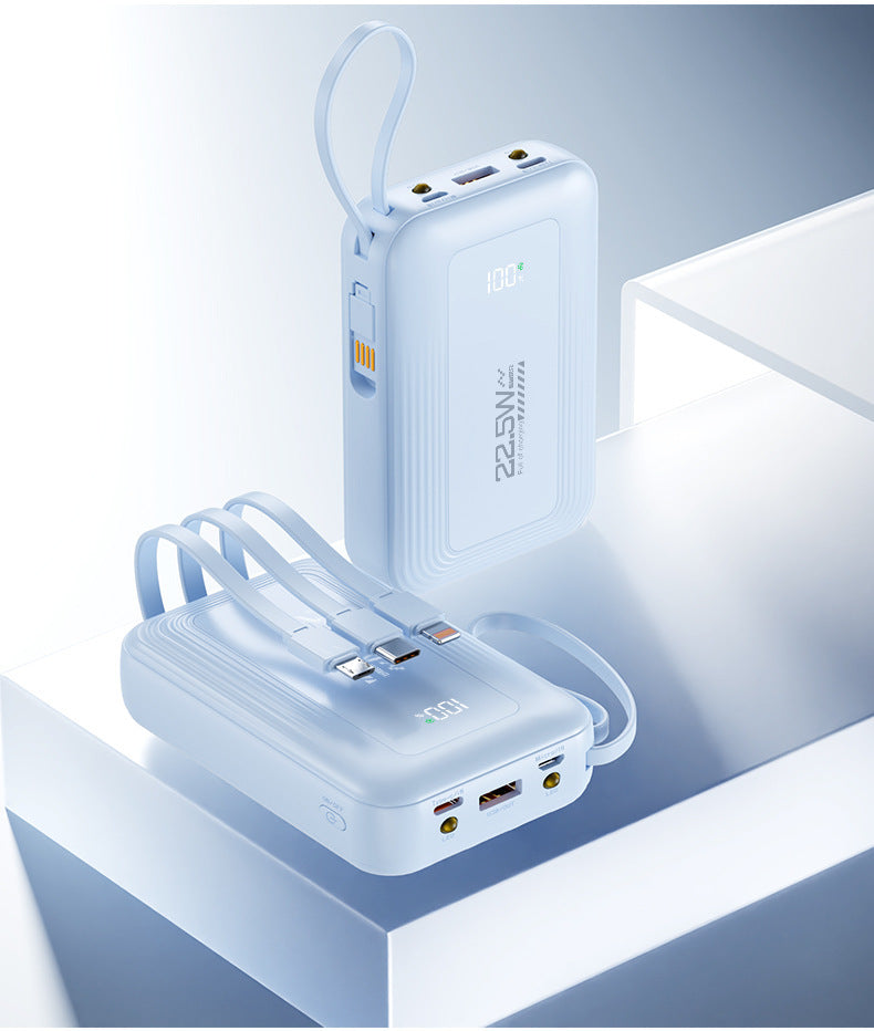 Tragbare Powerbank mit integrierten Schnellladeanschlüssen und digitaler Anzeige Brehn