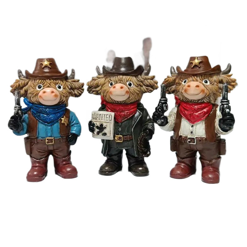 Lustige Cowboy Dekofigur Brehn