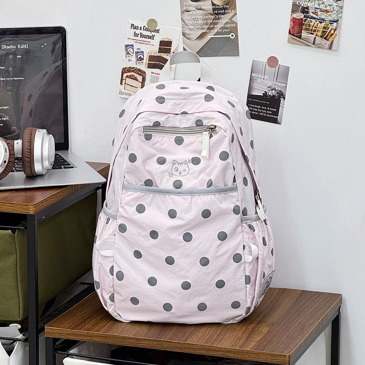 Stylische gepunktete Freizeit-Rucksack Brehn 1791205343