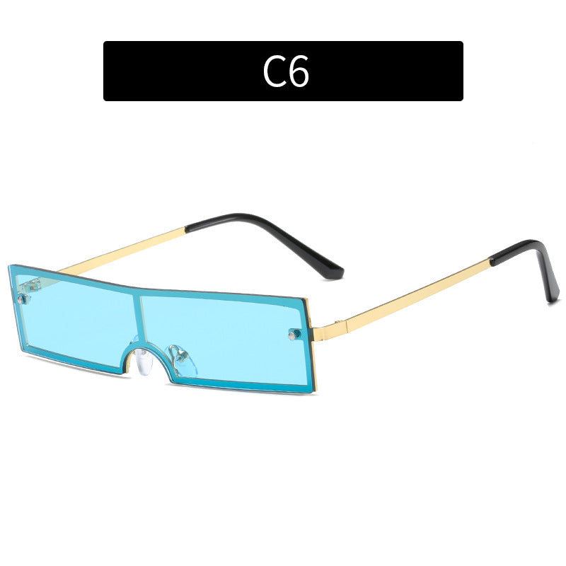 Modische rechteckige Shield-Sonnenbrille