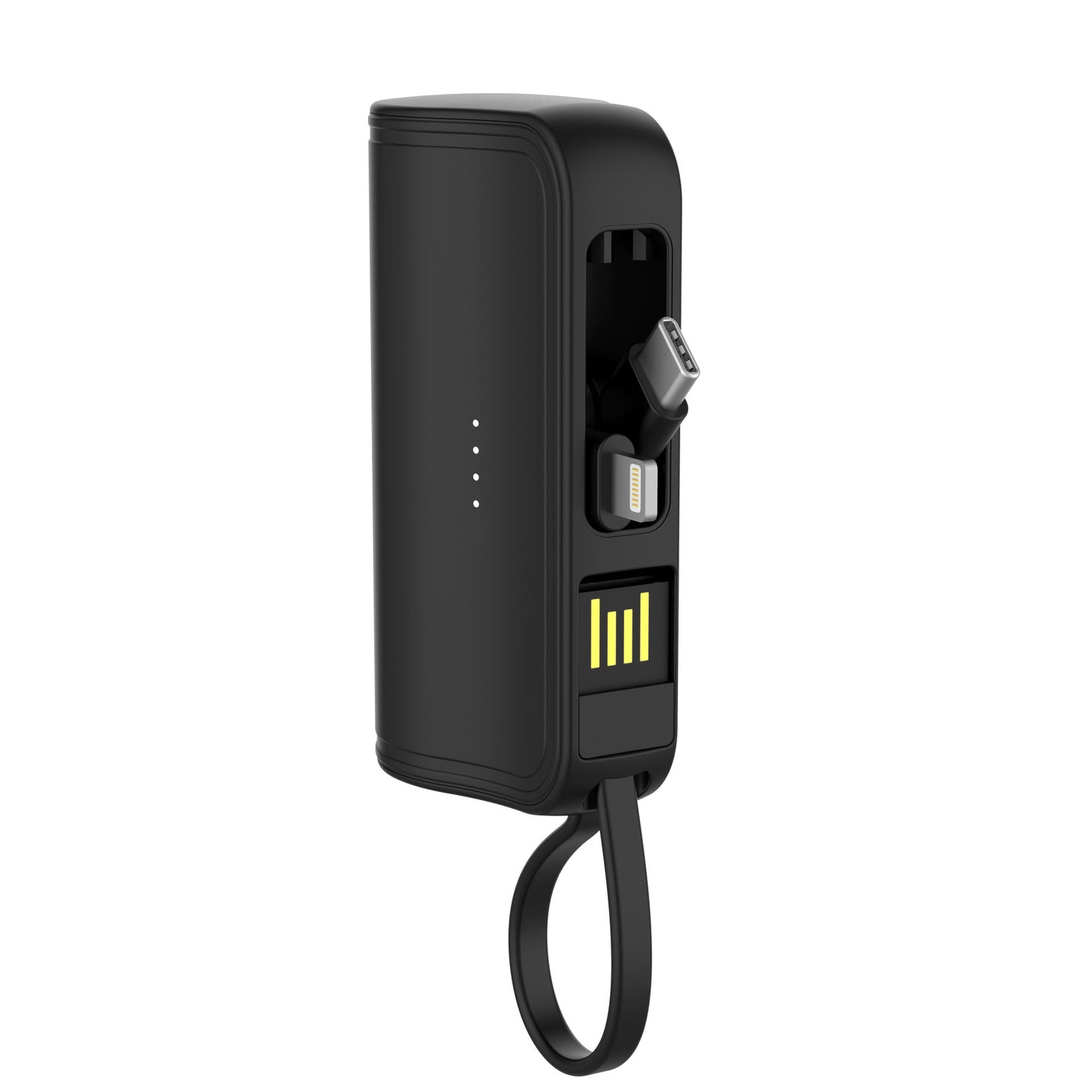 Tragbare Powerbank mit multifunktionalem Ladekabel und digitaler Anzeige Brehn