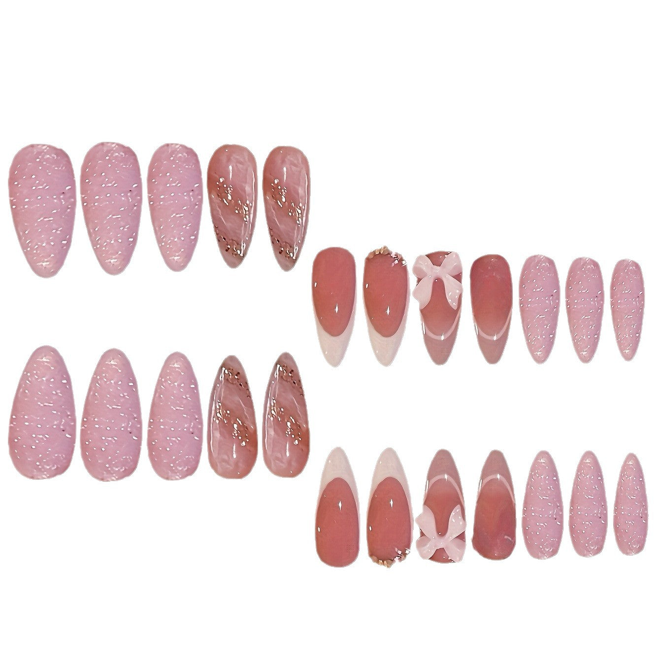 Elegantes Stiletto Press-On Nagelset mit dekorativem Akzent Brehn