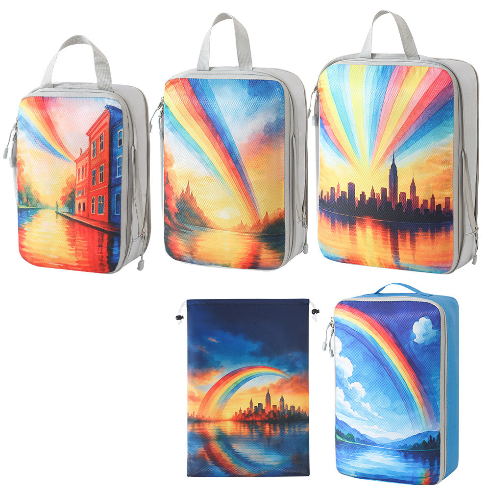Set Von Reiseorganisatoren Mit Einzigartigen Naturmotiven Brehn