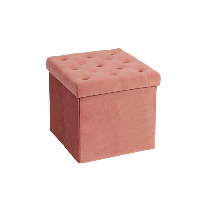 Stylischer Samt Aufbewahrungs-Hocker Brehn