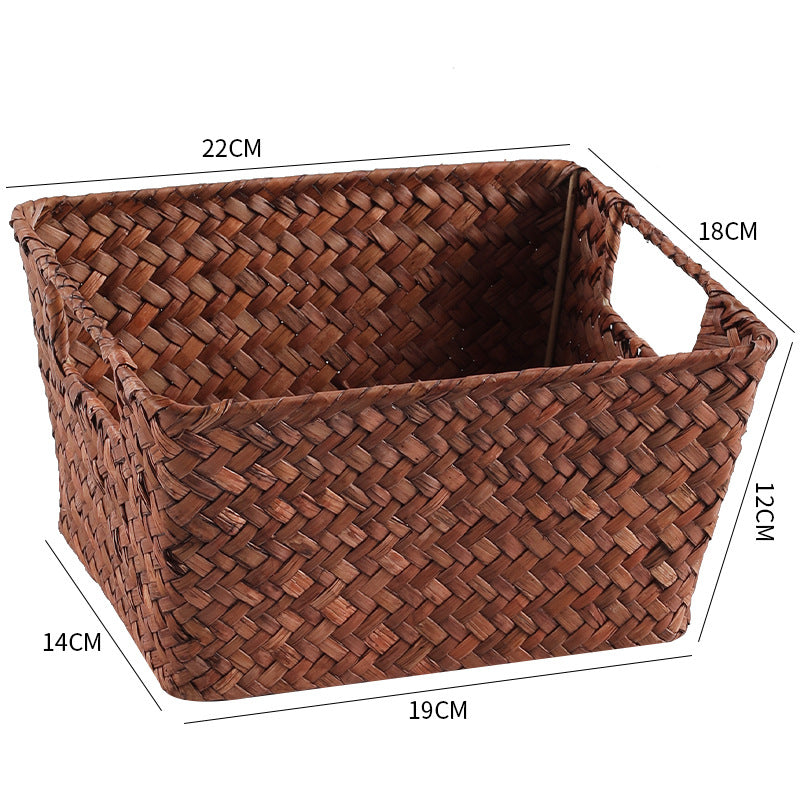 Unisex Aufbewahrungskorb aus handgewebtem Naturmaterial Brehn