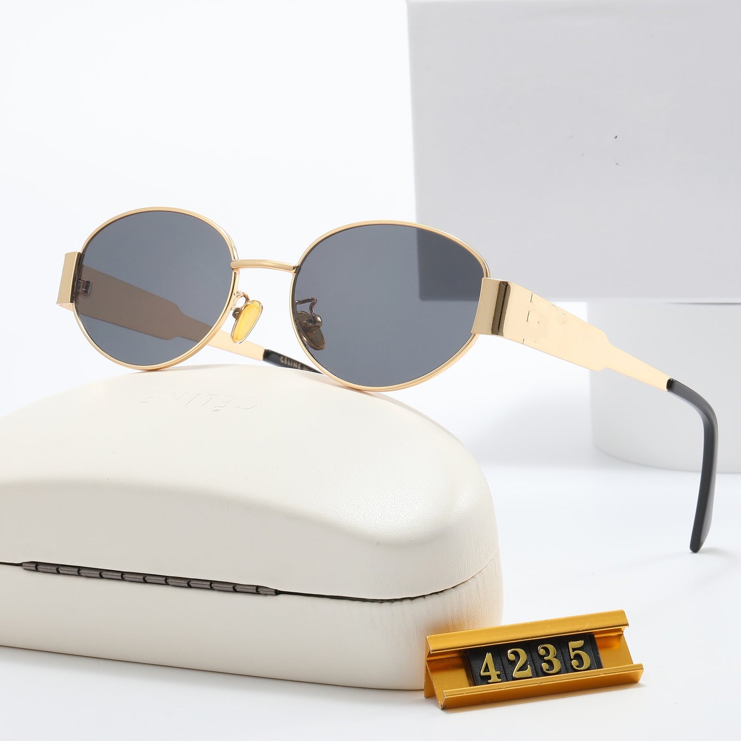 Damen Elegante Designer-Sonnenbrille mit filigranem Rahmen und UV-Schutz Brehn