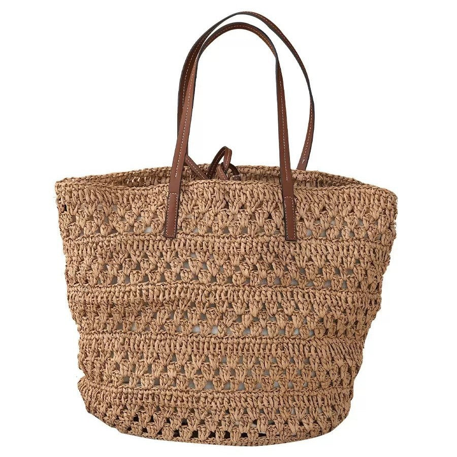 Großer Korb Shopper Aus Handgewebtem Naturmaterial Brehn