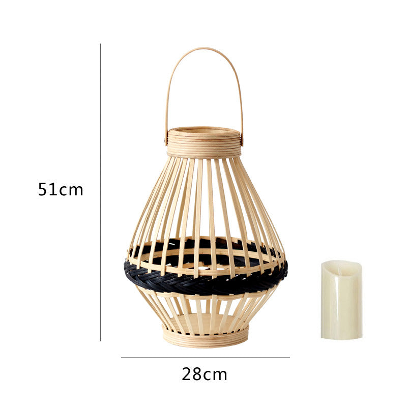 Dekorative Rattan-Laterne Brehn