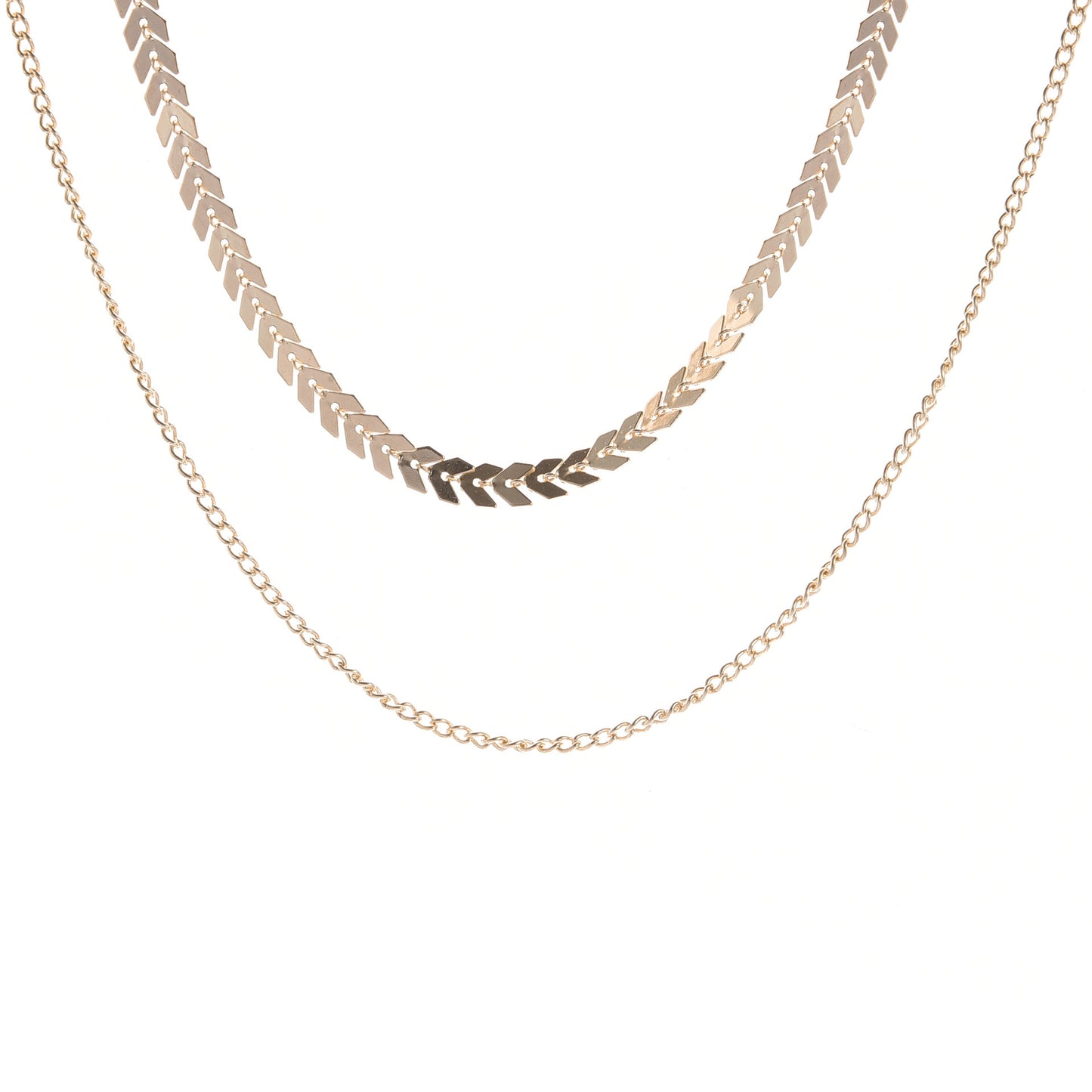 Gestuftes Chevron-Chain-Halsband Brehn