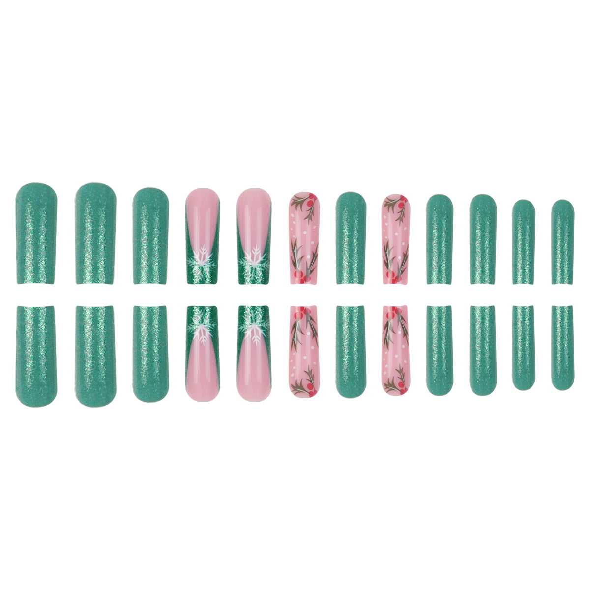 Festliche Themen Press-On Nail Art Set Brehn