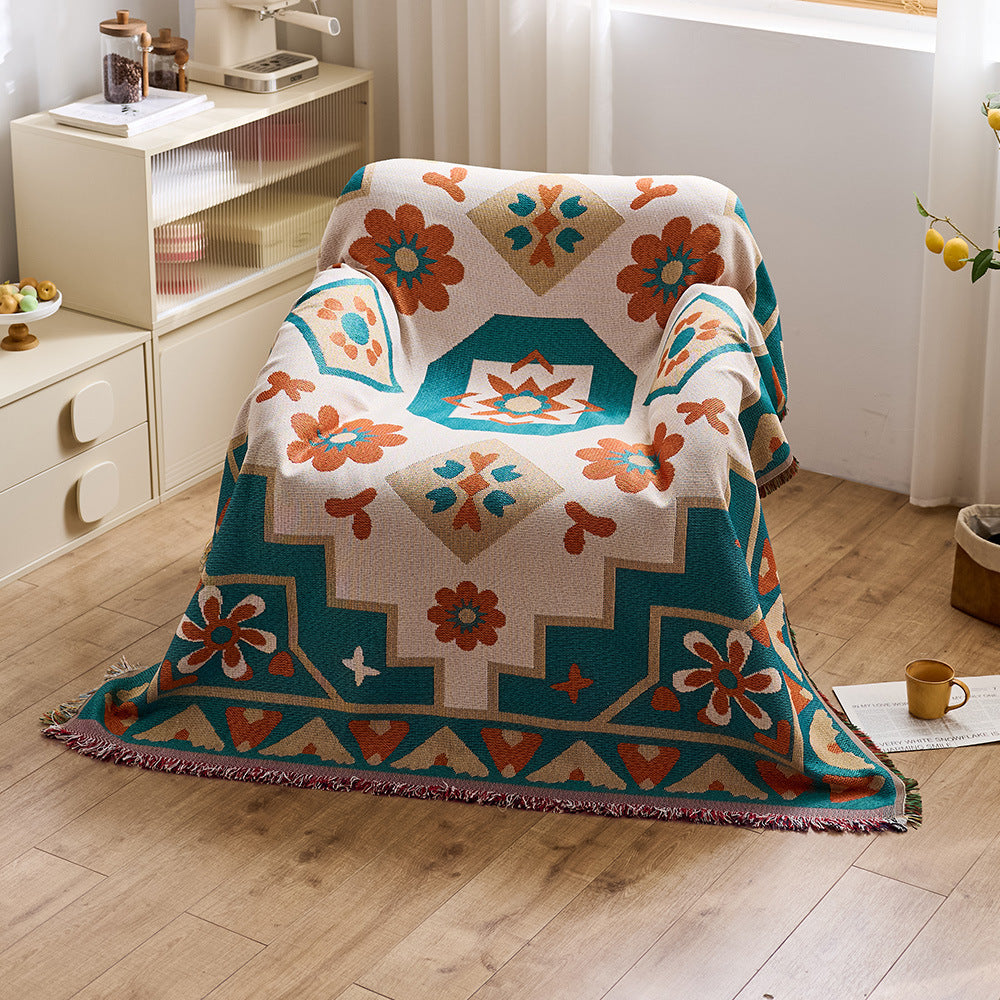Künstlerische Jacquard-Wurfdecke