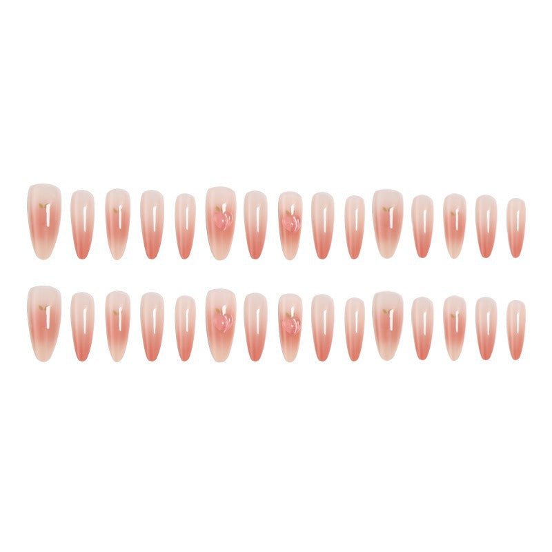 Kunstnagelset in elegantem Ombre-Design mit kunstvollen Akzenten Brehn