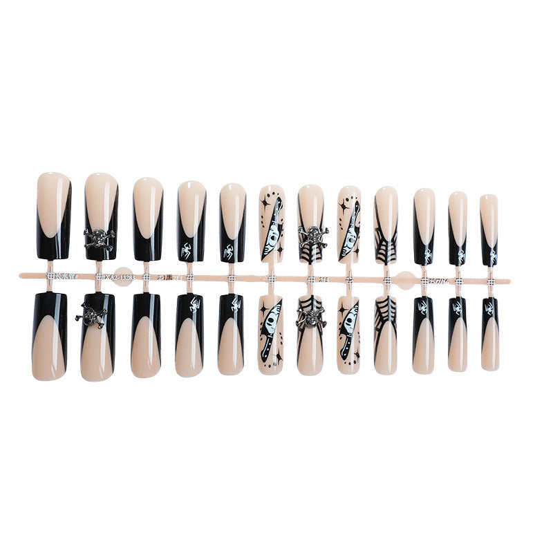 Künstlerisches Press-On-Nagel-Set mit einzigartigen Gothic-Designs Brehn