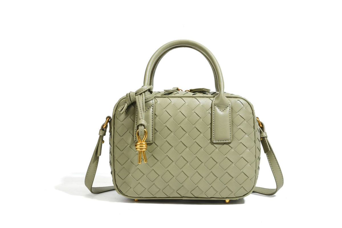 Texturierte Leder Boutique-Handtasche Brehn