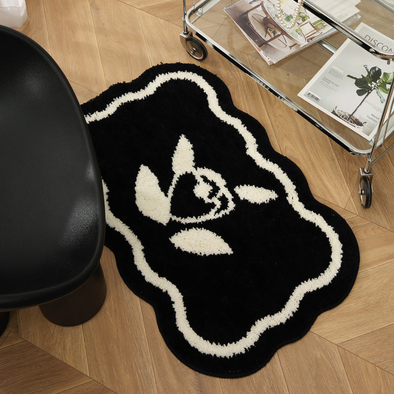 Floral Plüsch-Teppich