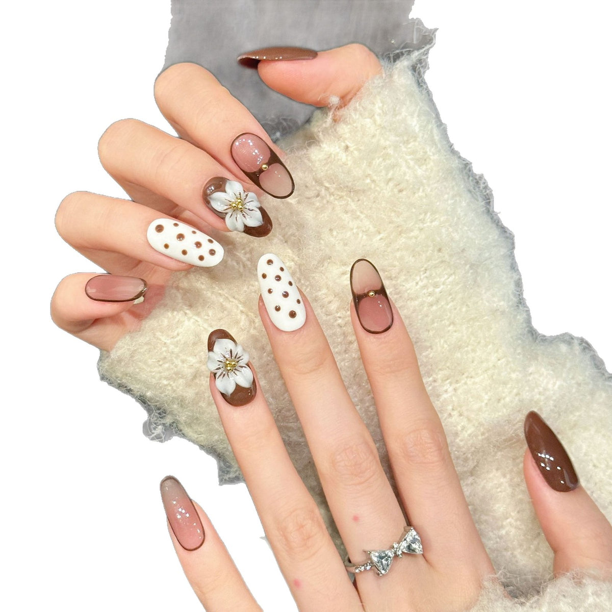 Dekoratives Premium Press-On Nagelkunst Set