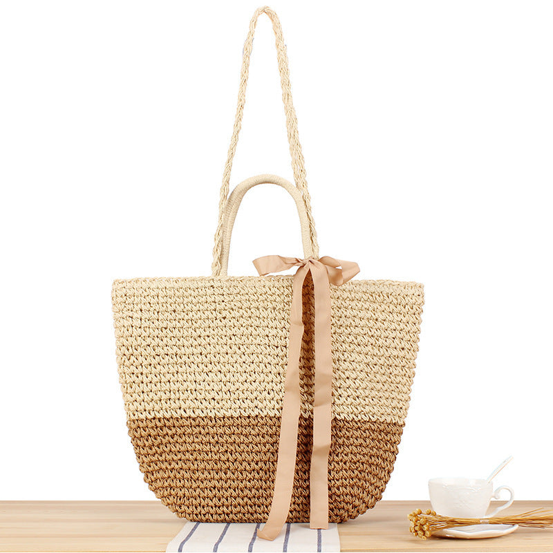 Elegante Stroh-Shoppingtasche Brehn