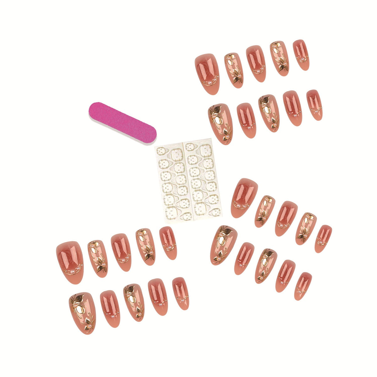 Dekorative Druck-On-Nagelspitzen Set 1790956226