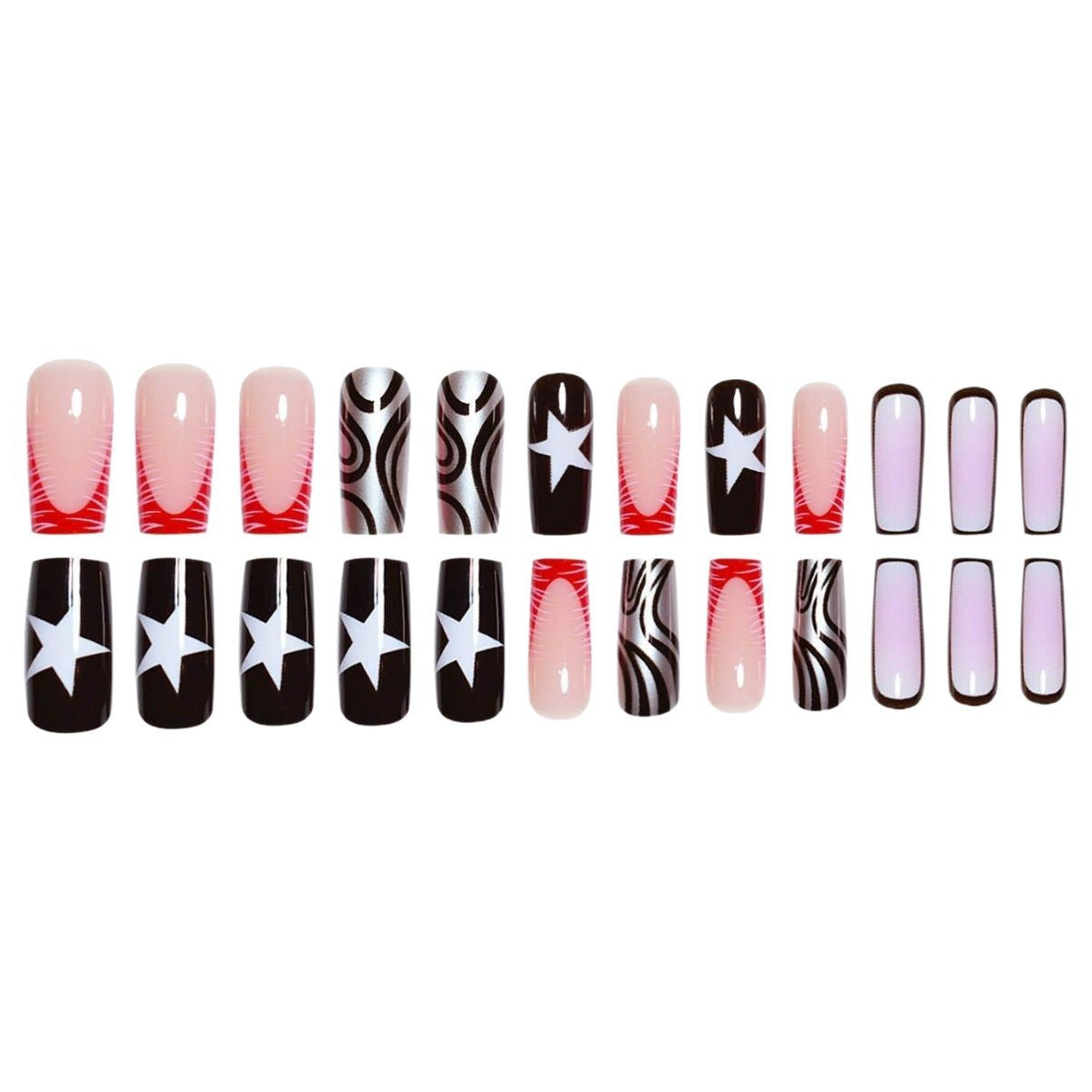 Künstlerische Geometrische Nagelkunst Verlängerungen Brehn