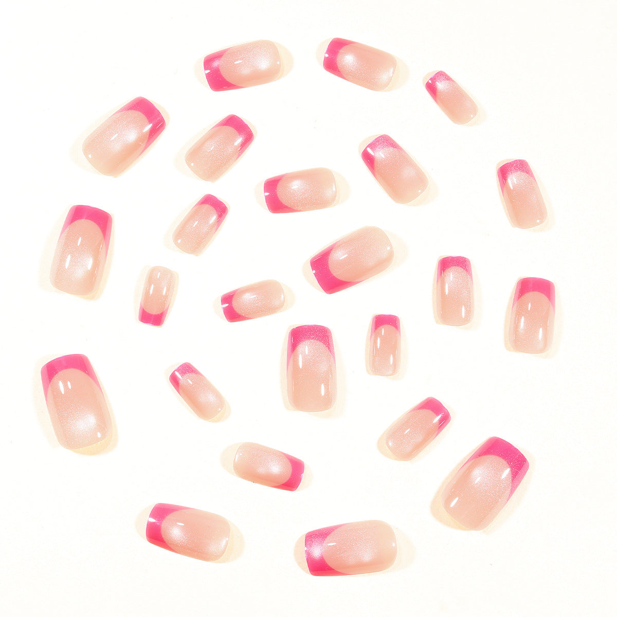 Stylische Acryl French Tip Nagelkunst Brehn