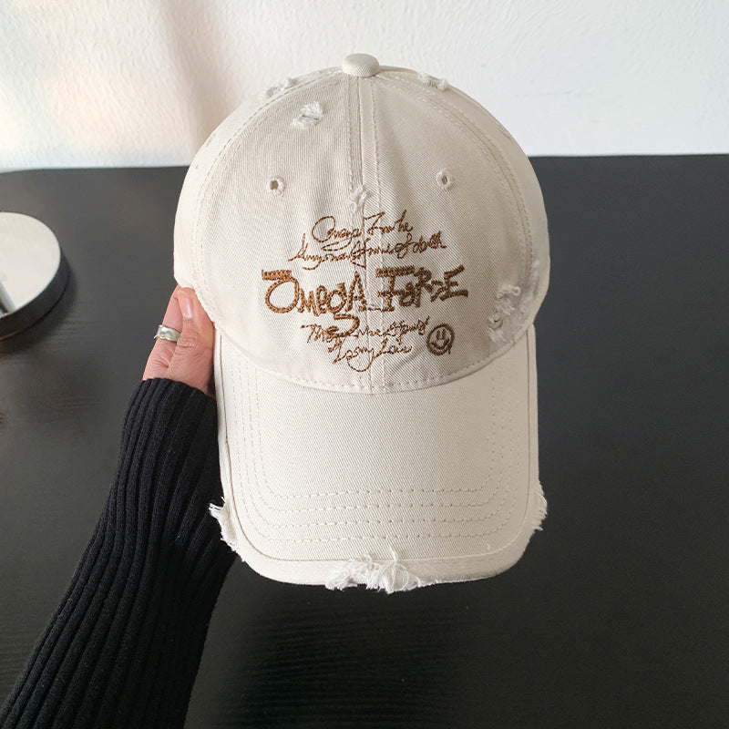Damen Distressed Graphic Verstellbare Baseballkappe Brehn
