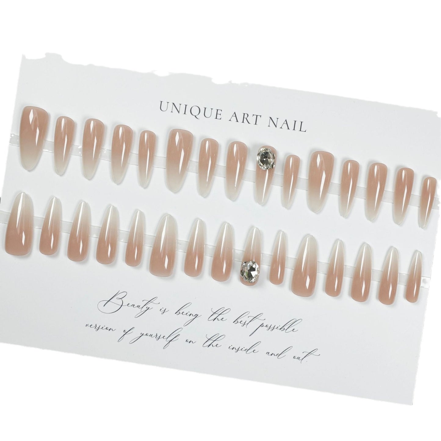 Ombre Stiletto Press-On-Nagelverlängerungen Brehn
