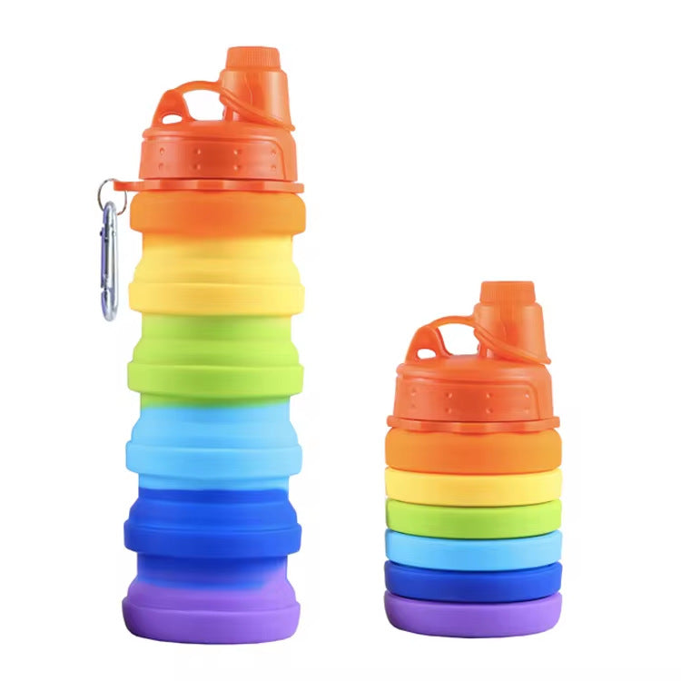 Unisex faltbare Silikon-Trinkflasche mit praktischem Karabiner Brehn