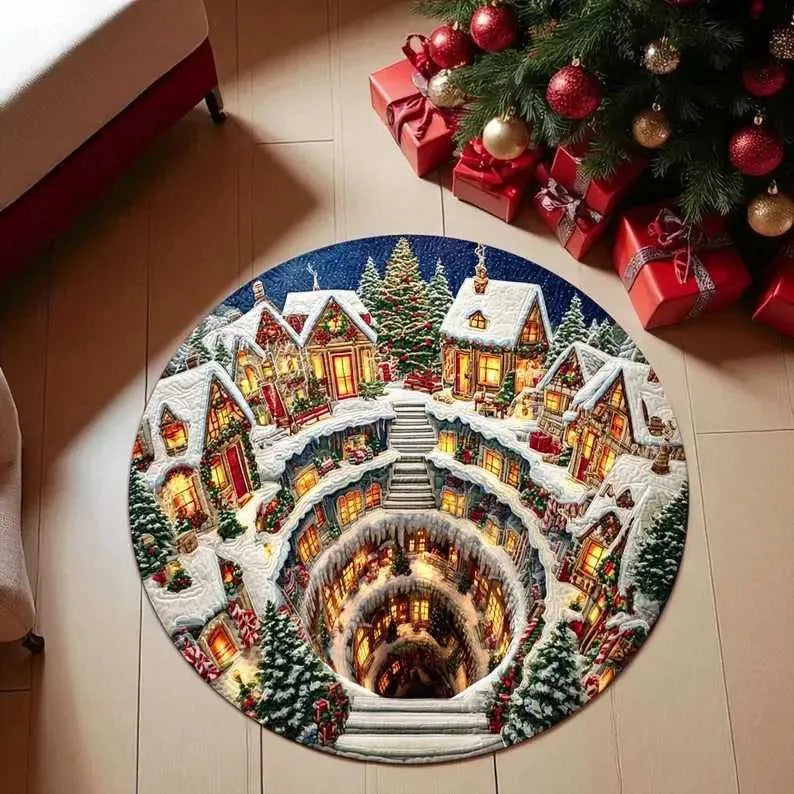 Weihnachtliches Zug-Themen-Teppich