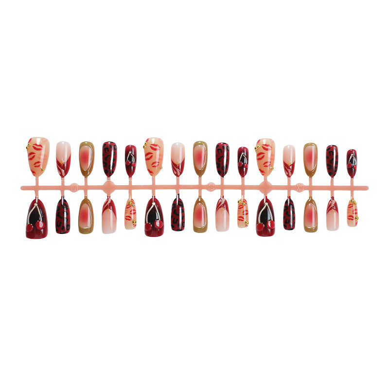 Künstlerisches gemischtes Design Press-On-Nagelset Brehn