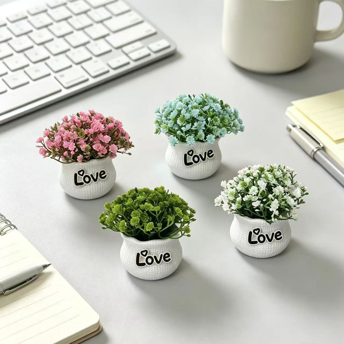 Miniatur dekoratives Blumentopfset