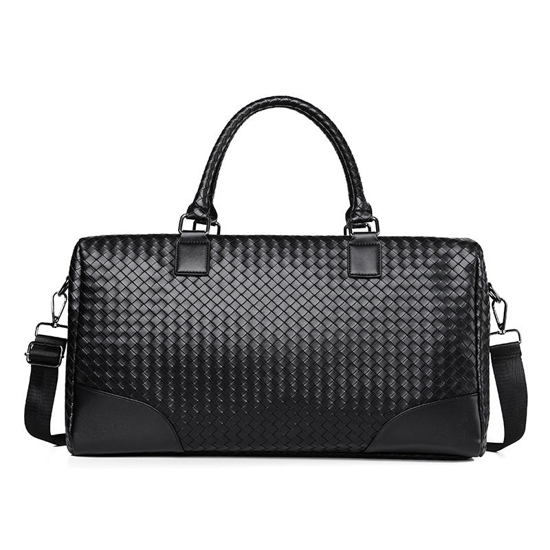 Woven Leather Travel Duffel Brehn