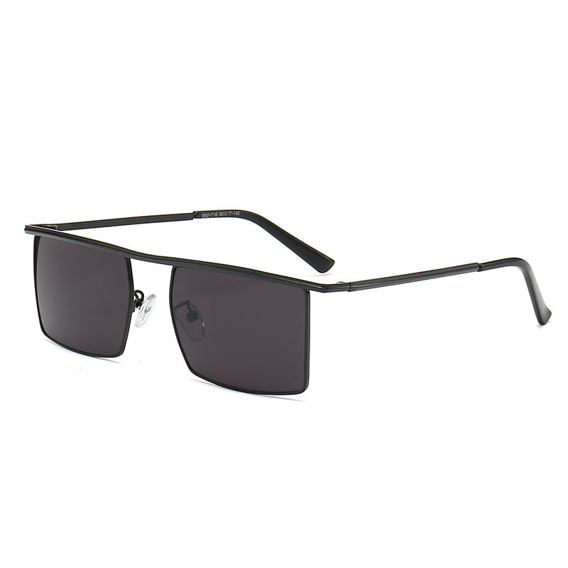Damen modische Sonnenbrille mit filigranem, rechteckigem Rahmen Brehn