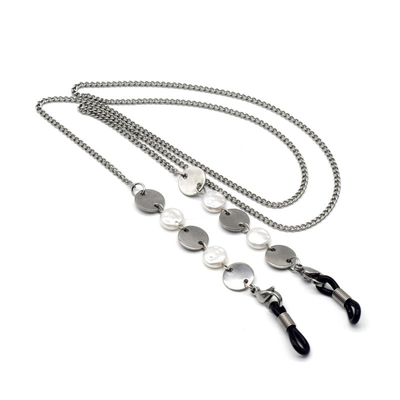 Eleganter Metallic Ketten-Brillenhalter Brehn