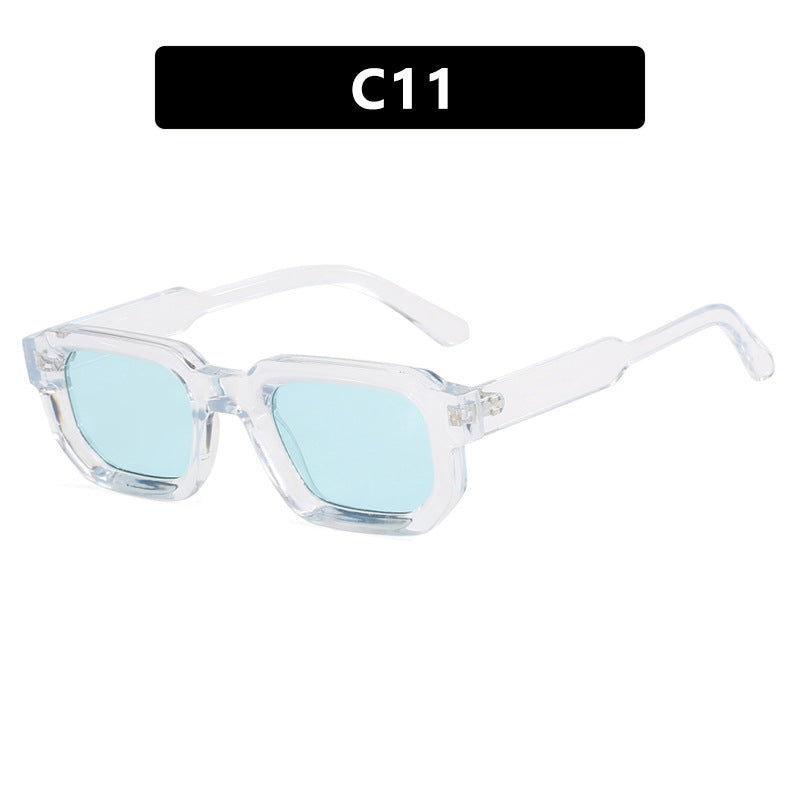 Damen moderne Sonnenbrille im innovativen Rechteckdesign Brehn