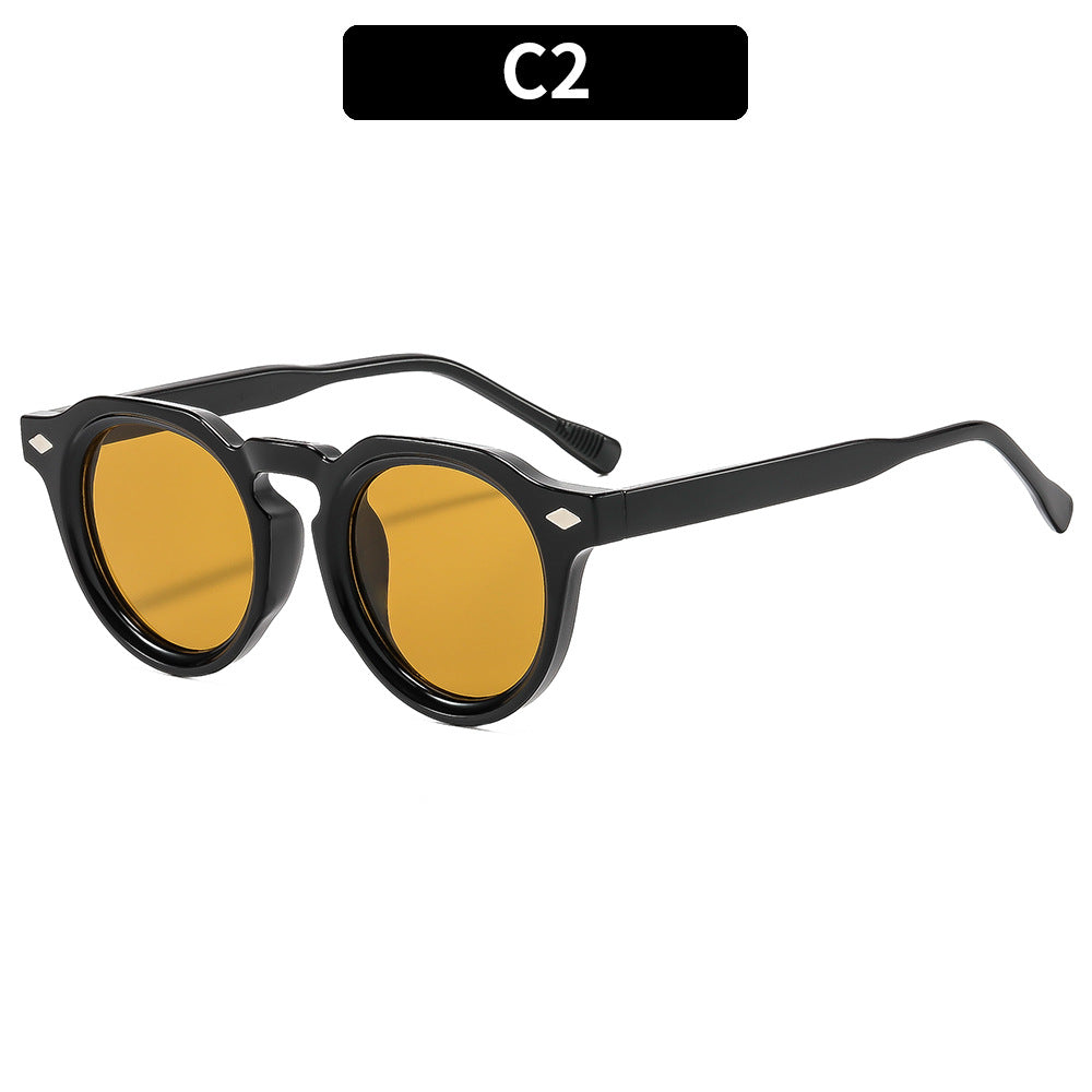 Stylische Statement-Rundrahmen-Sonnenbrillen