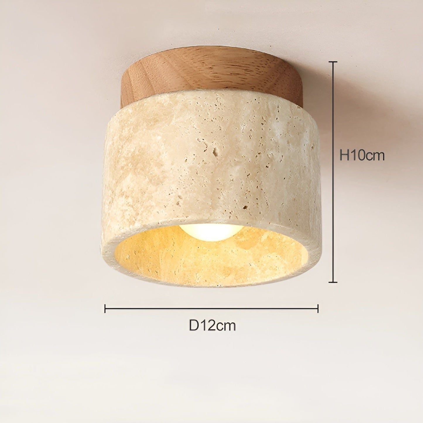 LumiStone - Wabi Sabi Gelb Marmor Japanische Deckenleuchte | Brehn