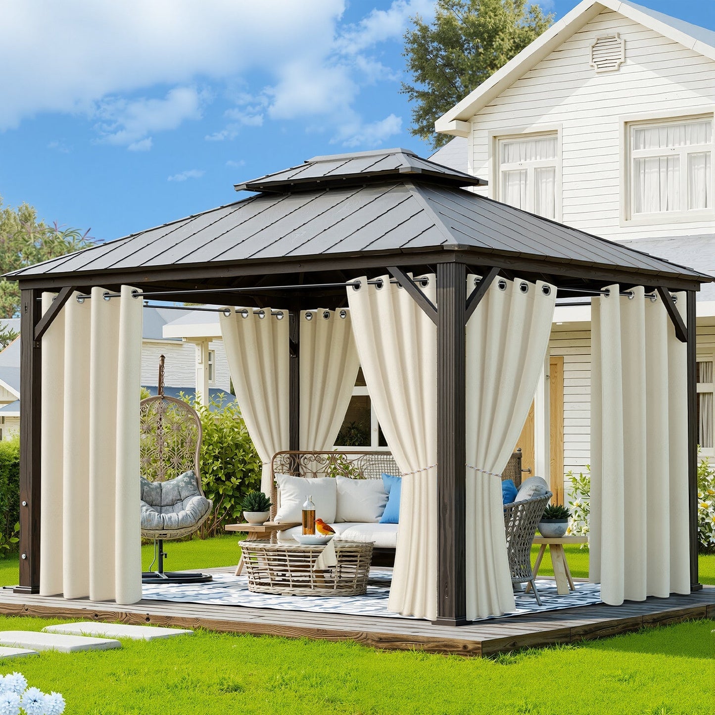 Outdoor Vorhang Wasserdicht mit Ösen | Brehn