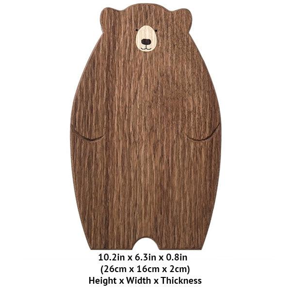 Papa Baby Mama Bär Holz Servierplatte Schneidebrett | Brehn