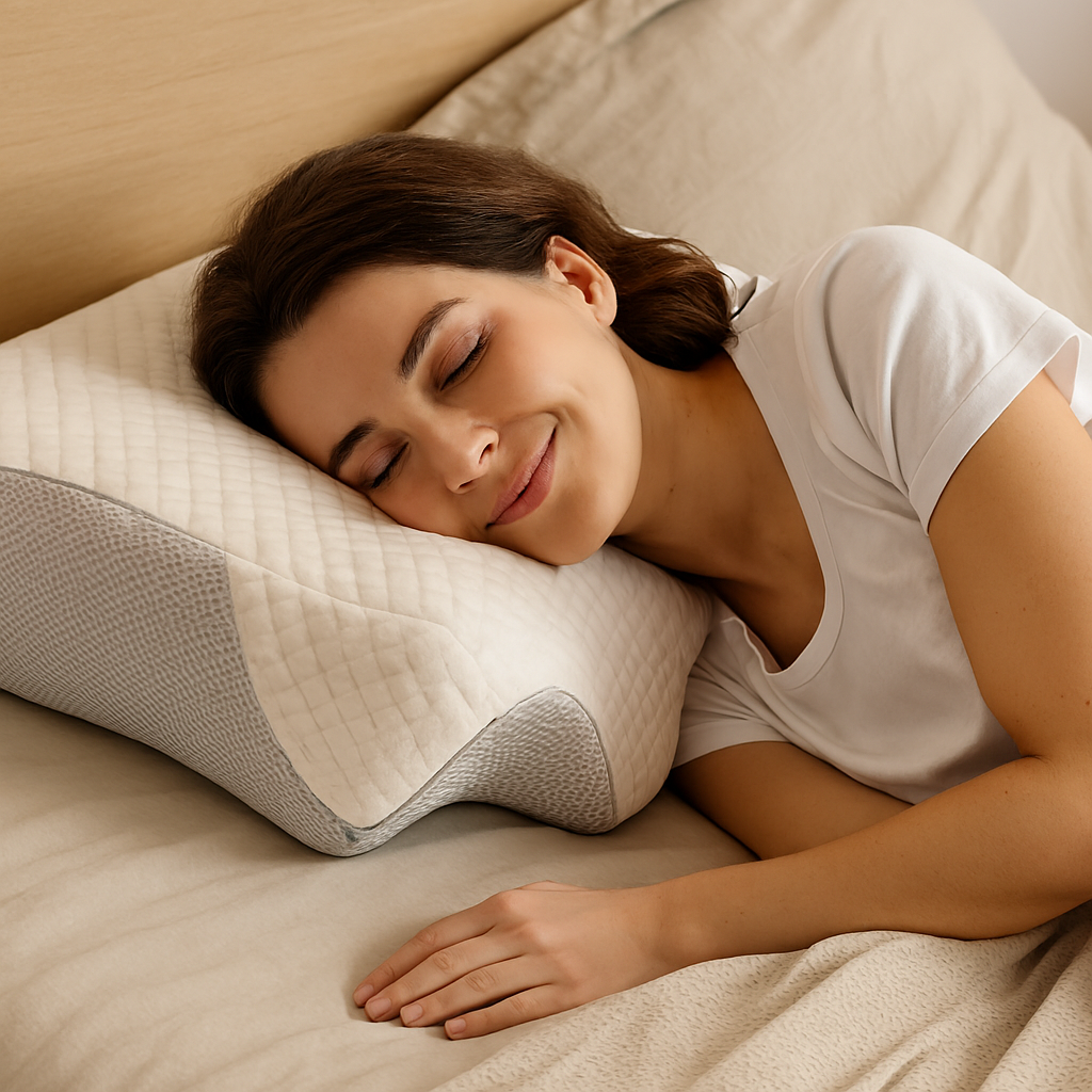 Brehn | Memory Foam Orthopädisches Kissen zum Schlafen in jeder Position – Ergonomische Unterstützung für Nacken und Schultern, Atmungsaktiver Bezug