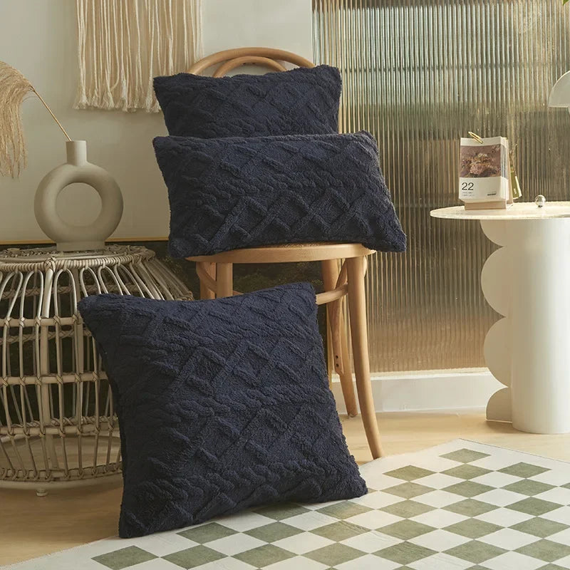 Brehn | SilkAura Dekokissenbezug - Luxuskomfort mit geometrischem Jacquard