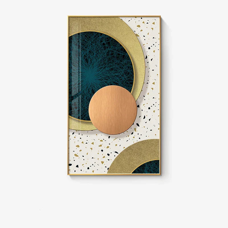 Modern abstrakte geometrische Kreise Wandkunst Fine Art Leinwanddrucke Bilder für luxuriösen Wohnbereich Esszimmer Hotel Schlafzimmer Home Office Kunst Dekor | Brehn