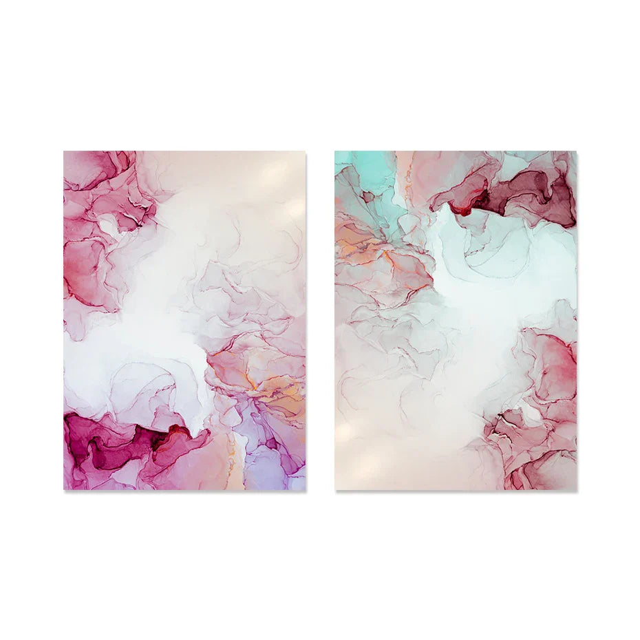 Abstrakte Minimalistische Pinke Tinten Marmor Druck Wandkunst Fein Kunst Leinwand Drucke Bilder Für Wohnzimmer Schlafzimmer Hotelzimmer Kunst Dekor | Brehn