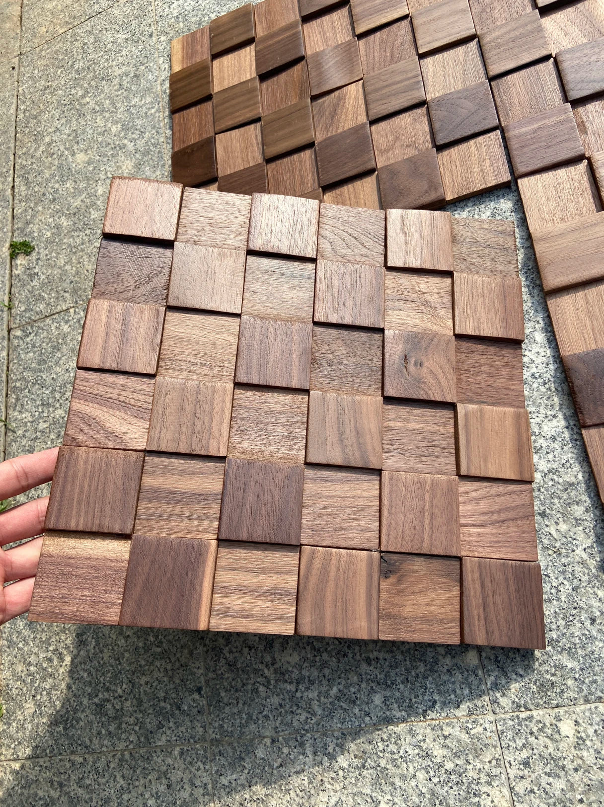 Brehn | Mosaikwandpaneele Massivholz und schallabsorbierende Dekoration
