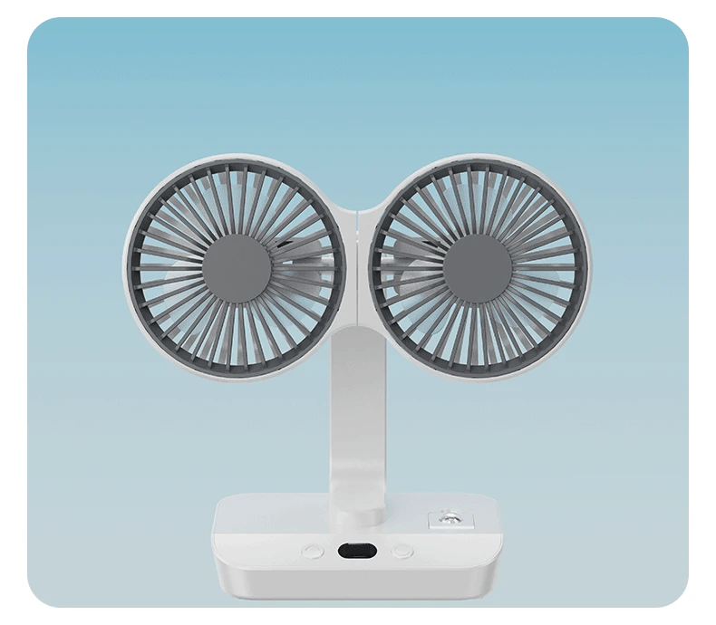 Wiederaufladbarer Ventilator mit Doppelkopf | Brehn
