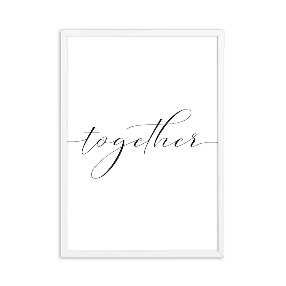 Lovers Zitat Wandkunst Schwarz Weiß Minimalistisch Typografische Poster Feine Kunst Leinwanddrucke Bild Für Schlafzimmer Wohnzimmer Kunst Dekor | Brehn
