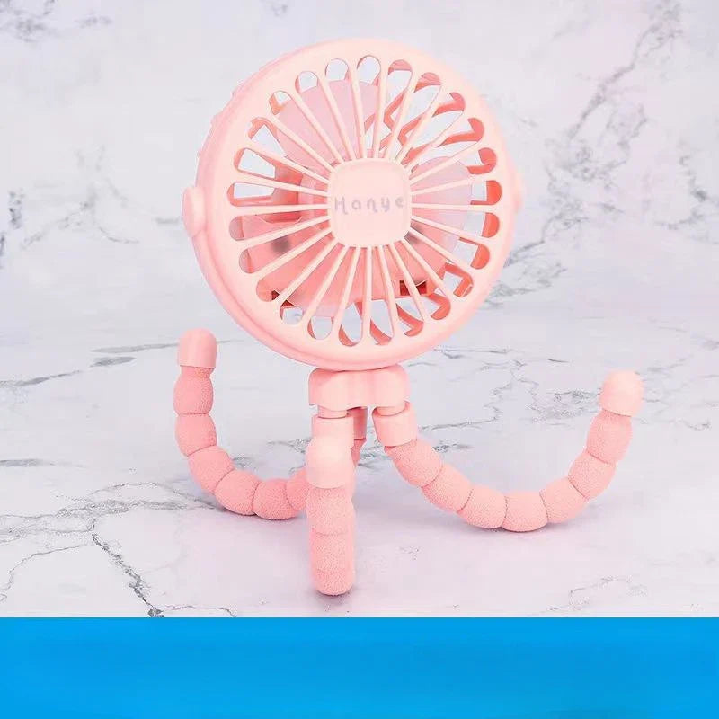 Wiederaufladbarer Babywagenventilator: Handheld USB bladeless Mini Ventilator - Leises Kühlen für den Außenbereich, Nacken- und Tischventilator | Brehn