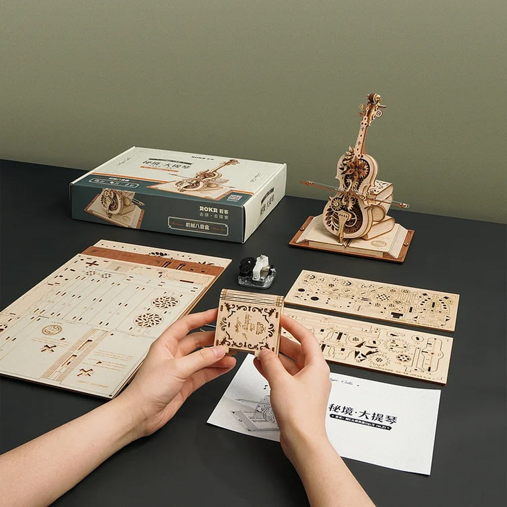3D Magisches Mechanisches Holz Cello Puzzle | Brehn